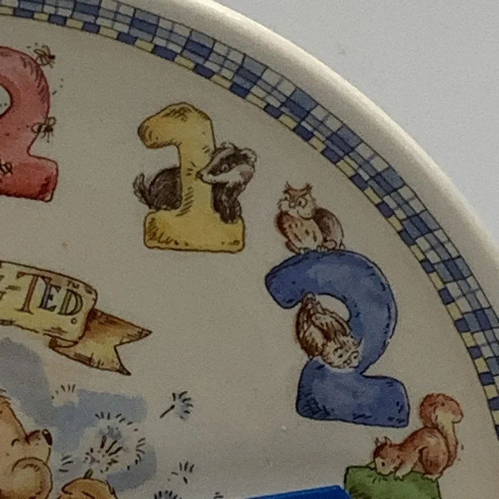 Vintage Wedgwood England Rambling Ted Children’s Wall Clock